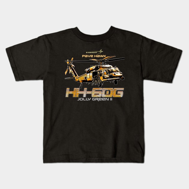 Pave Hawk HH-60G Search and Rescue Helicopter Us Navy Air Force Kids T-Shirt by aeroloversclothing